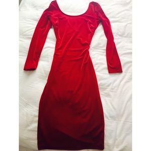 Suede mid dress