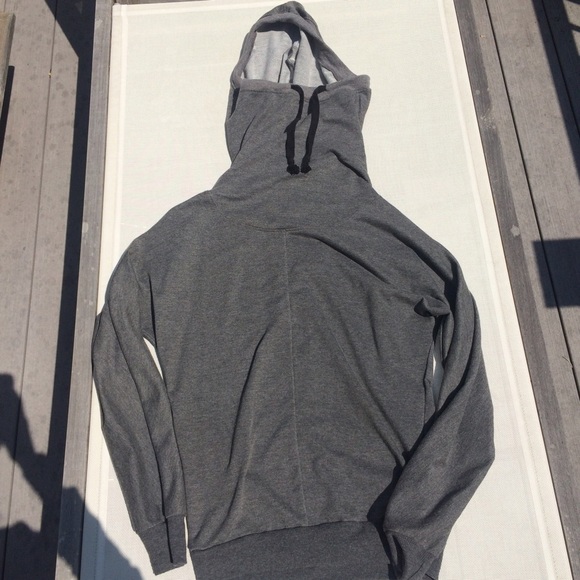 Long necked hooded, dark grey,sweatshirt