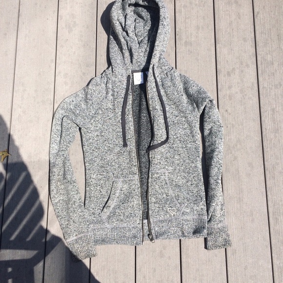 Dark grey heavy zip up hoodie