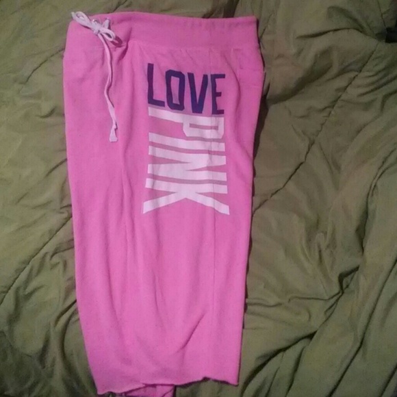 pink crop sweats