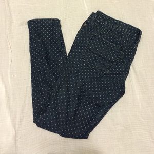 Polka dot skinny jeans