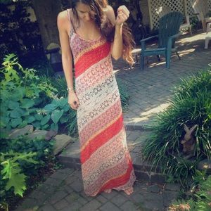 Vintage floral print maxi dress