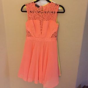 Bebe Coral Lace Dress