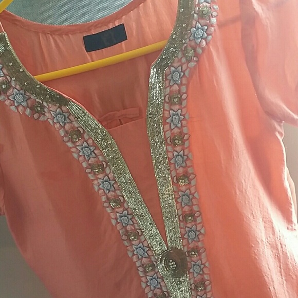 Pakistani peach shalwar kameez
