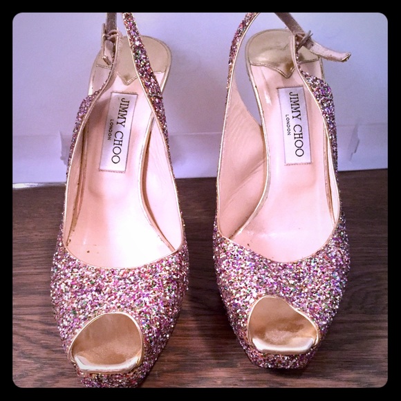 Glitter Jimmy Choo heels *only worn twice*