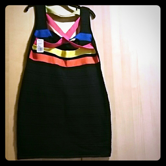 Black Dress w/Neon Accents