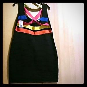Black Dress w/Neon Accents