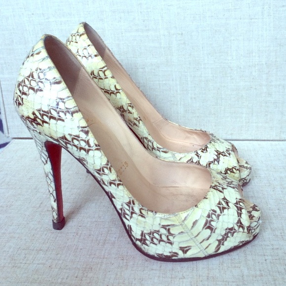Christian Louboutin Python pumps