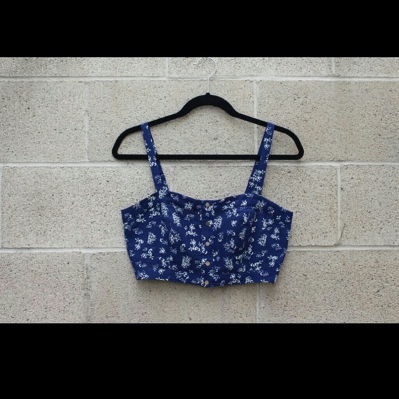 Blue floral bralette