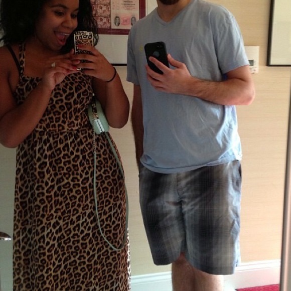 All-over leopard print maxi dress