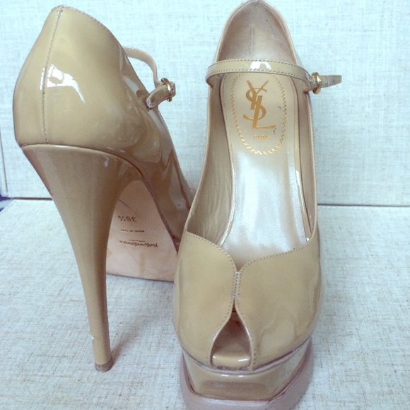 YSL tribute maryjanes in nude