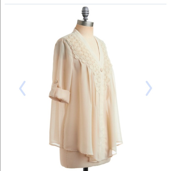 💥SOLD💥Modcloth sheer your story top - Picture 2 of 3