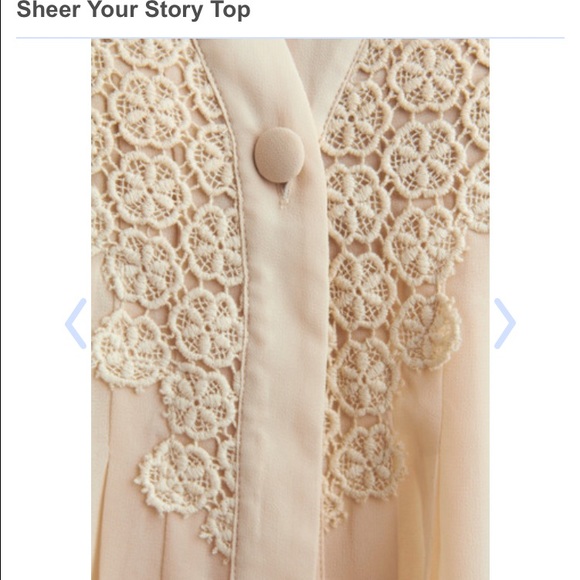 💥SOLD💥Modcloth sheer your story top - Picture 3 of 3