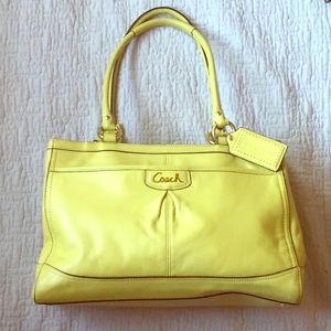 Leather Coach handbag