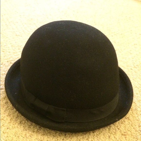 Black bowler hat