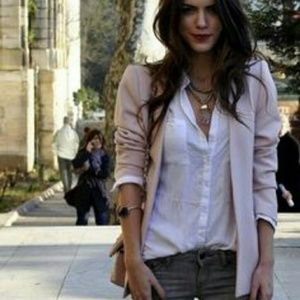 White bottom down shirt M long sleeve! <3