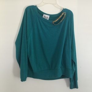 Teal sweater