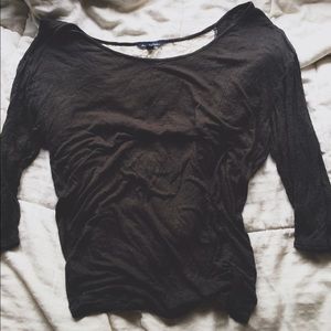 Quarter sleeve loose shirt