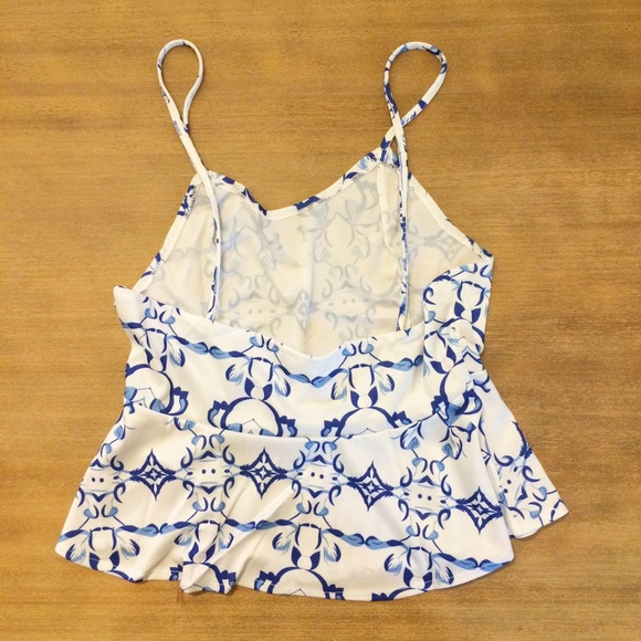 Brand New Blue Printed Tank Top! - Picture 2 of 2