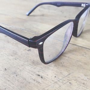 Wood pattern fake glasses