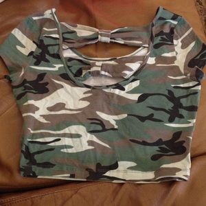 Charlotte Russe camo crop top
