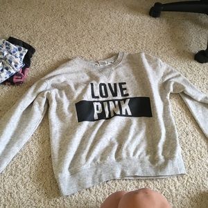 pink crew neck