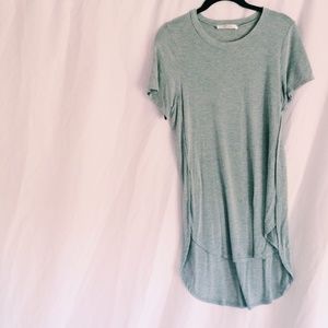 Ribbed Grey High- Low Top