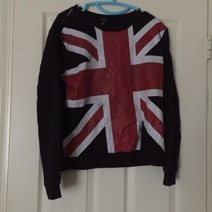 Forever21 British Flag Crewneck