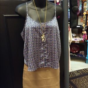 Beautiful satin navy summer tank