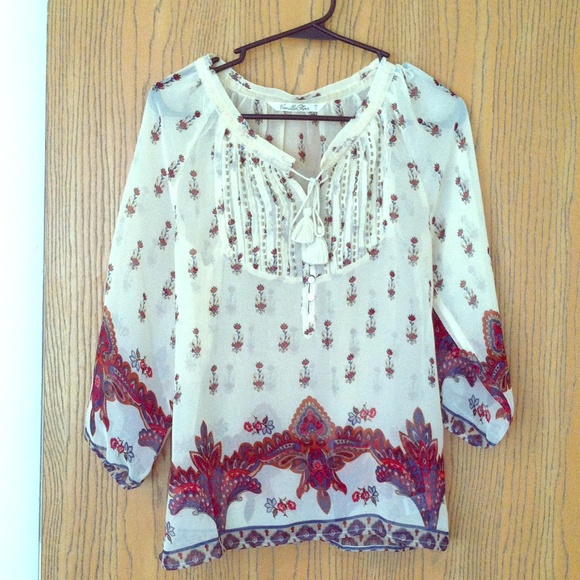 ALLOY Tops - Beautiful Boho/Peasant Style Blouse