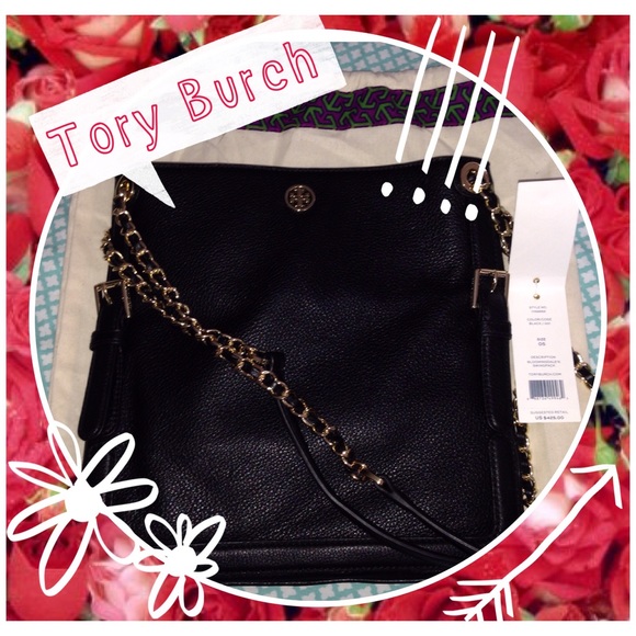Tory Burch Black Bloomingdales Swingpack Purse