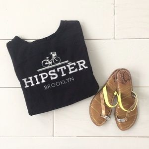 Zara TRF Hipster Brooklyn Black Sweatshirt NWOT