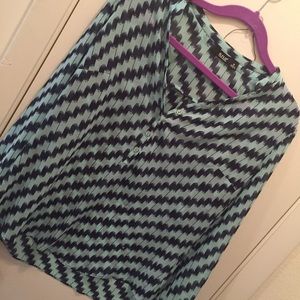 ANA Chevron button down shirt, sz M