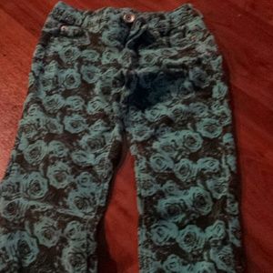 Justice rose print pants