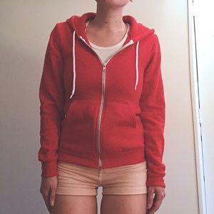 Red American Apparel hoodie