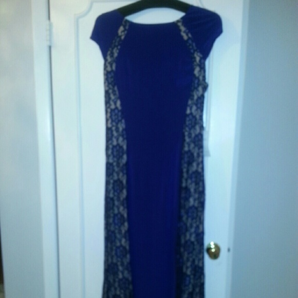 Purple and lace gown