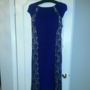 Purple and lace gown