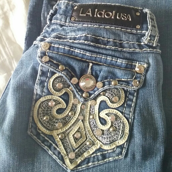 LA Idol USA Bootcut Bling Jean
