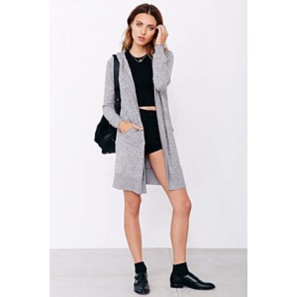 Silence and notice hooded cardigan