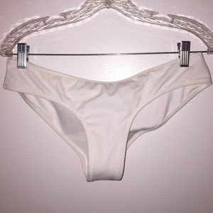 Victoria's Secret White Cheeky Hipkini Swim Bottom