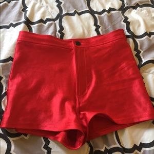 RED American apparel disco shorts Medium