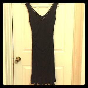 Long sexy casual black dress