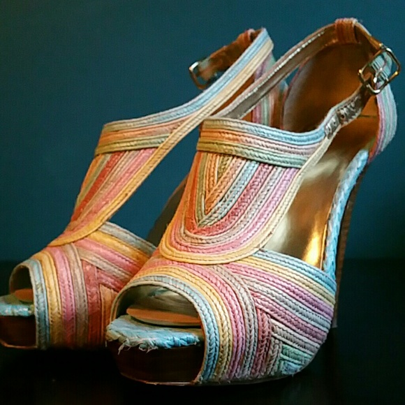 Multicolor Pastel Heels