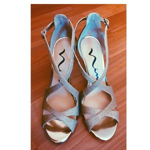 *Reserved* Gold Glitter Sandals