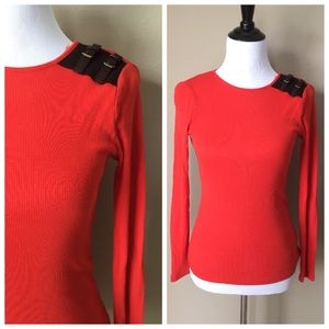 LAUREN Ralph Lauren orange long sleeve top