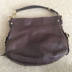 Coach Zoe Large Leather Hobo Handbag