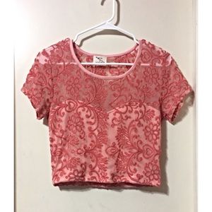 Pink crop top