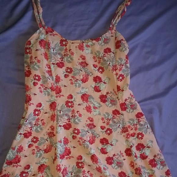 Pink Floral Slip Dress - Picture 2 of 4