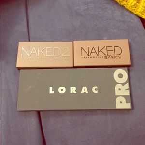 Lorac and naked palletes