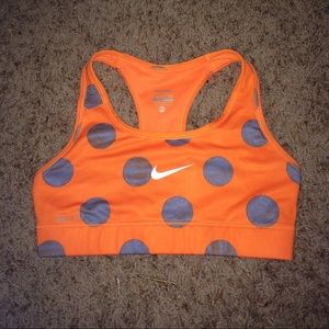 Orange sports bra